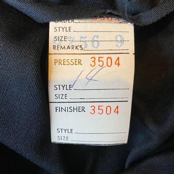 Vintage Shawn Jos 1970s Formal Gown Maxi Dress Black Sequin V Neck Womens Small - Picture 7 of 9